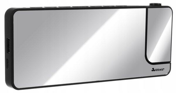 4V1 Projekcijski budilica s LCD zaslonom i ogledalom crnim
