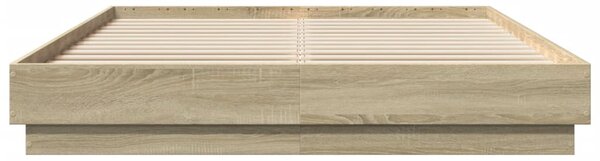 Okvir kreveta boja hrasta sonome 120 x 200 cm konstruirano drvo - Smeđa / 120 x 200 cm
