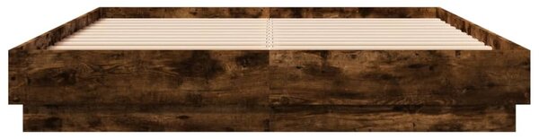 Okvir kreveta boja hrasta 120x200 cm od konstruiranog drva - Smeđa / 120 x 200 cm