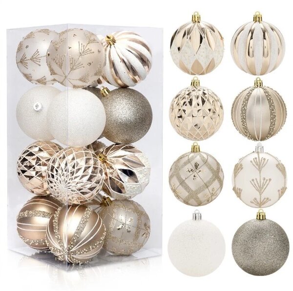 Kuglice za bor 16kom - Winter glitter
