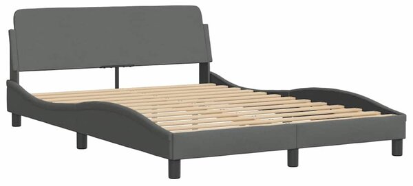 Krevet s madracem Dover tamnosivi 120 x 200 cm od tkanine - Siva / 120 x 200 cm