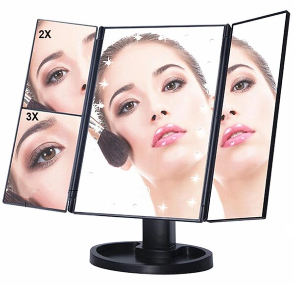Povećalo kozmetičko ogledalo s 22 LEDS USB Black