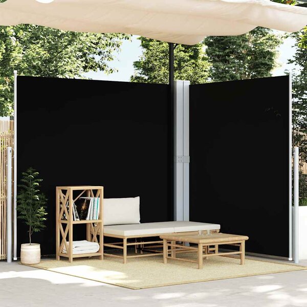 Uvlačiva bočna tenda crna 200 x 600 cm - Crna / 200 x 600 cm