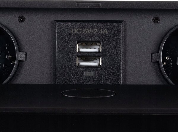 Električna ugrađena -u podjeli 2 utičnice 230V 2x USB 1,9m za ploče i tablice