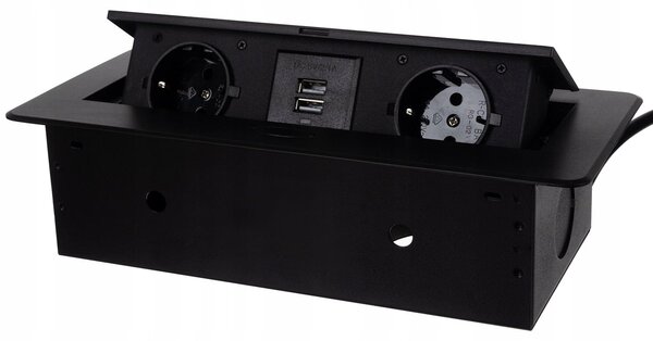 Električna ugrađena -u podjeli 2 utičnice 230V 2x USB 1,9m za ploče i tablice