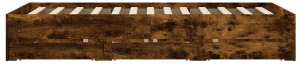 Okvir kreveta s ladicama boja hrasta 135x190 cm - Smeđa / 135 x 190 cm