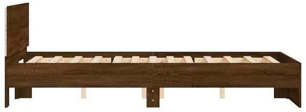 Okvir kreveta s uzglavljem LED smeđa boja hrasta 140x190 cm - Smeđa / 140 x 190 cm