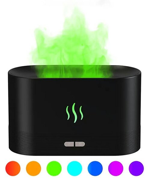 Led rgb difuzor vlažilec zraka in izparjevalnik eteričnih olj 180ml - aptel