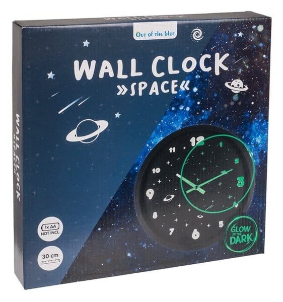 Analogni sjajni zidni sat 29cm Prostor