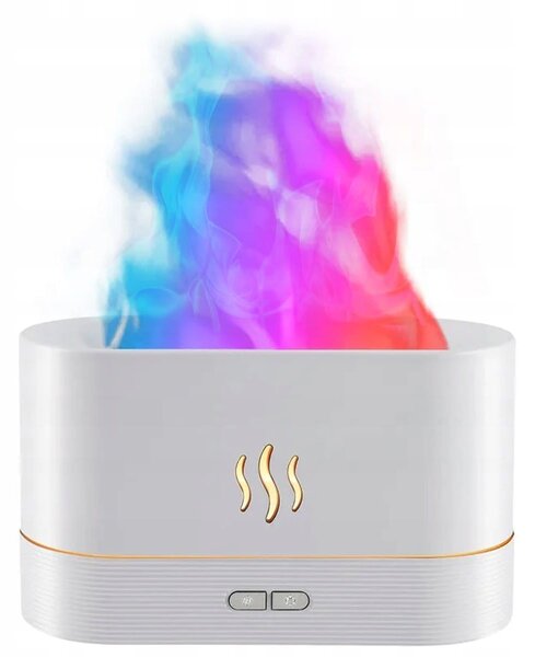 Led rgb difuzor vlažilec zraka in izparjevalnik eteričnih olj 180ml bel - aptel