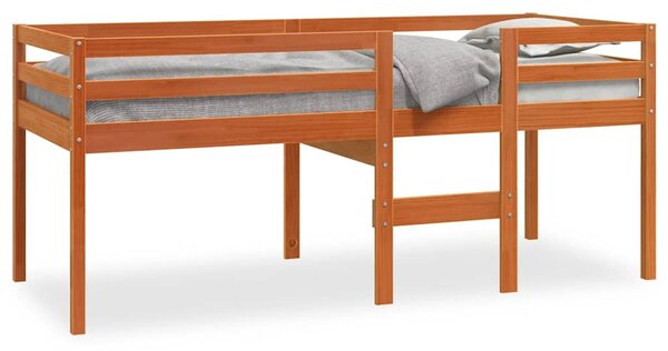 Visoki krevet voštano smeđi 75x190 cm od masivne borovine - Smeđa / 75 x 190 cm