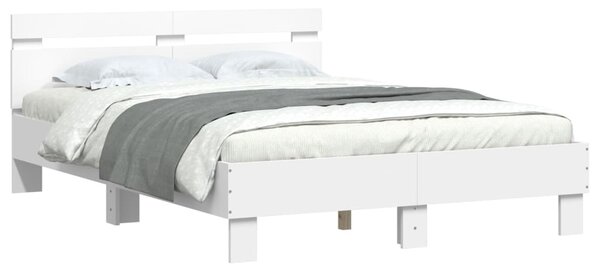 Okvir kreveta s uzglavljem i LED bijeli 120 x 200 cm - Bijela / 120 x 200 cm