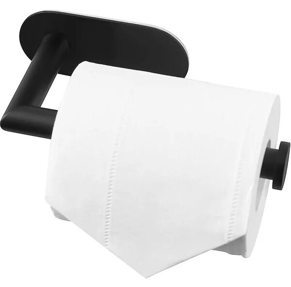 Inox samo -adhezivno zadržavanje za WC papir 15cm crno