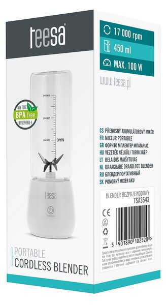 100W ak. 2000mah prijenosni blender i mikser 450ml USB bijeli