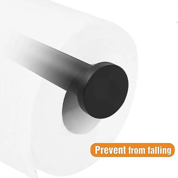 Inox samo -adhezivno zadržavanje za WC papir 15cm crno