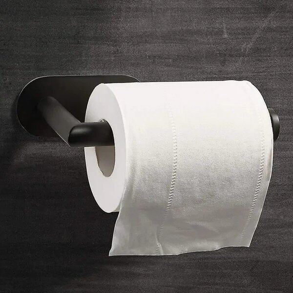 Inox samo -adhezivno zadržavanje za WC papir 15cm crno