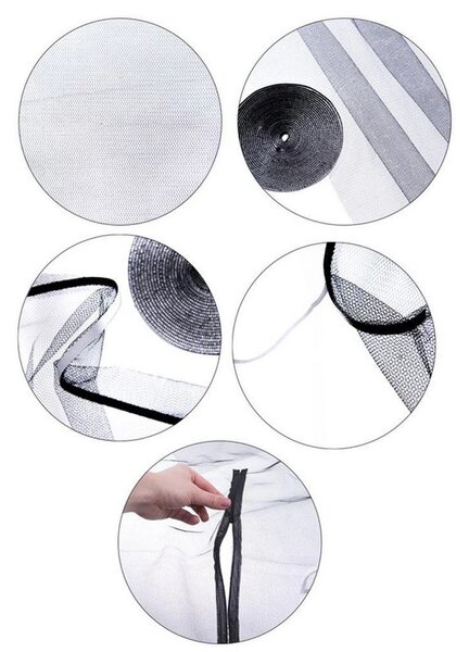 Univerzalni komarac za krovni prozor mosk Mosquito 140x120cm crni