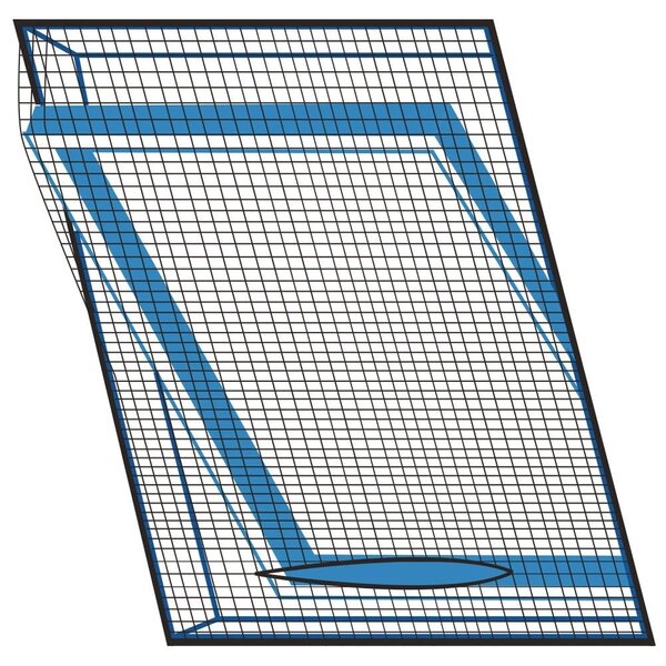Univerzalni komarac za krovni prozor mosk Mosquito 140x120cm crni