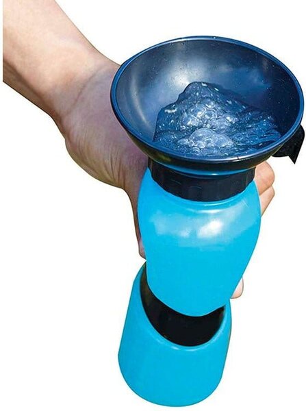 Prenosni bidon z lijakom za pse 500ml - verk group