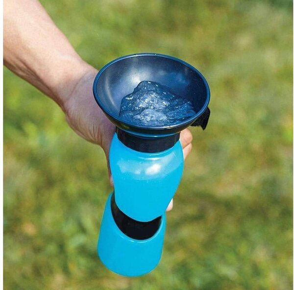 Prenosni bidon z lijakom za pse 500ml - verk group