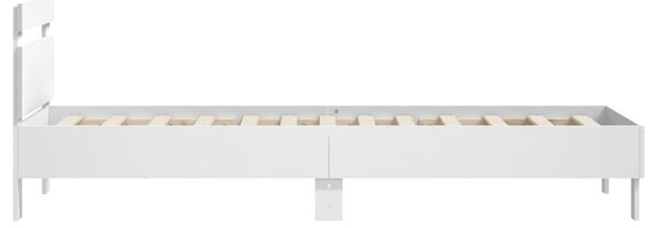 Okvir kreveta s uzglavljem bijeli 90 x 200 cm konstruirano drvo - Bijela / 90 x 200 cm