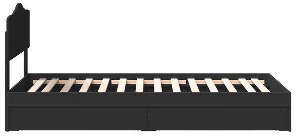 Krevet s od storage Crna 70 x 190 cm Konstruirano drvo - Crna / 70 x 190 cm