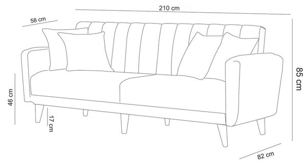 Atelier Del Sofa Trosjed, Aqua - Green