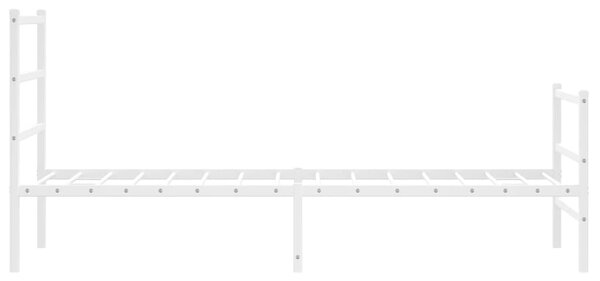 Metalni okvir kreveta s uzglavljem i podnožjem bijeli 80x200 cm - Bijela / 80 x 200 cm