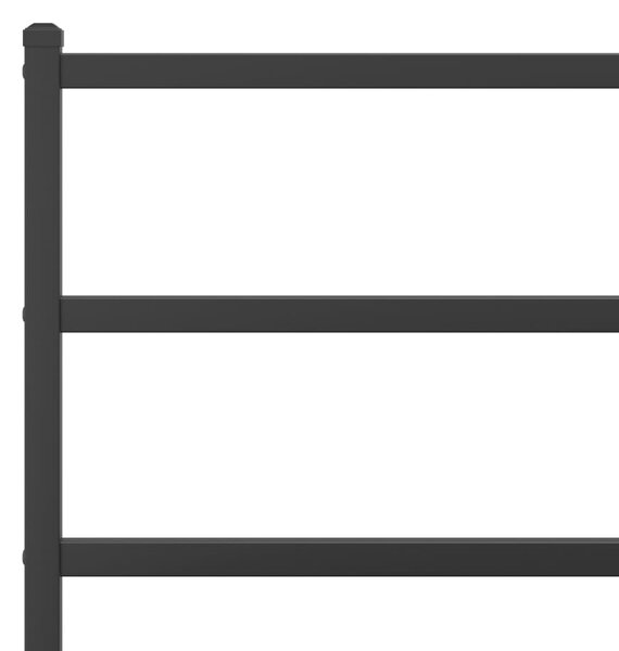 Metalni okvir kreveta s uzglavljem i podnožjem crni 160x200 cm - Crna / 160 x 200 cm