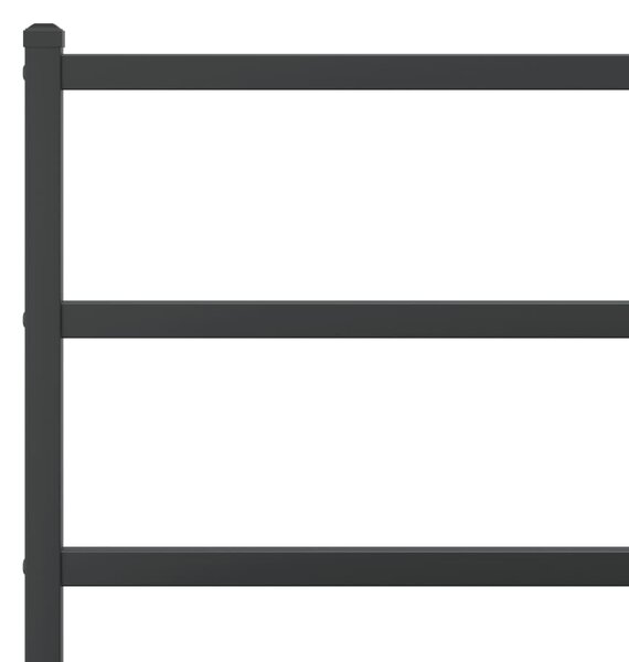 Metalni okvir kreveta s uzglavljem i podnožjem crni 183x213 cm - Crna / 183 x 213 cm