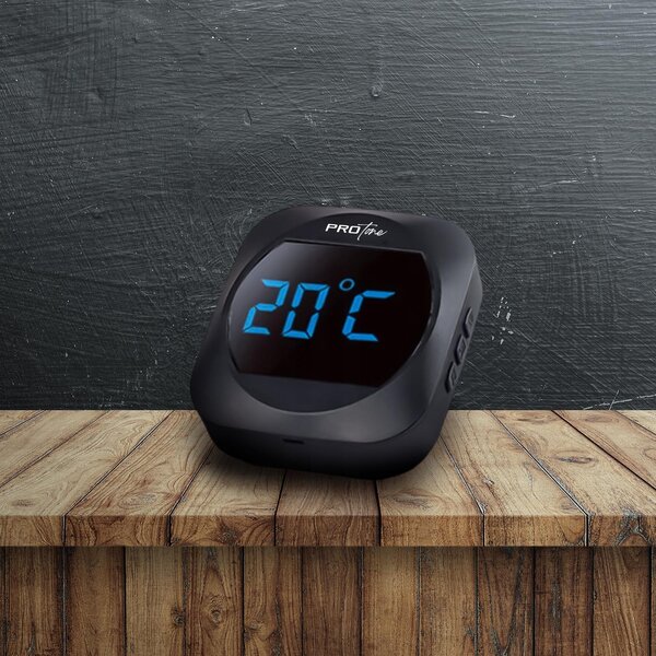 220V LCD bežično zvono i 38 termometar do 300m crne