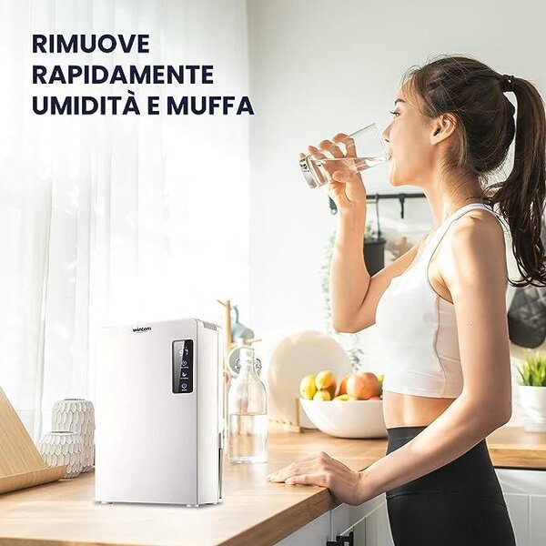 90W odvlaživač i apsorber vlage LCD White 2.2L