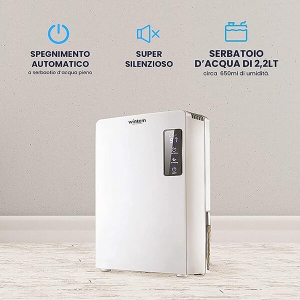 90W odvlaživač i apsorber vlage LCD White 2.2L