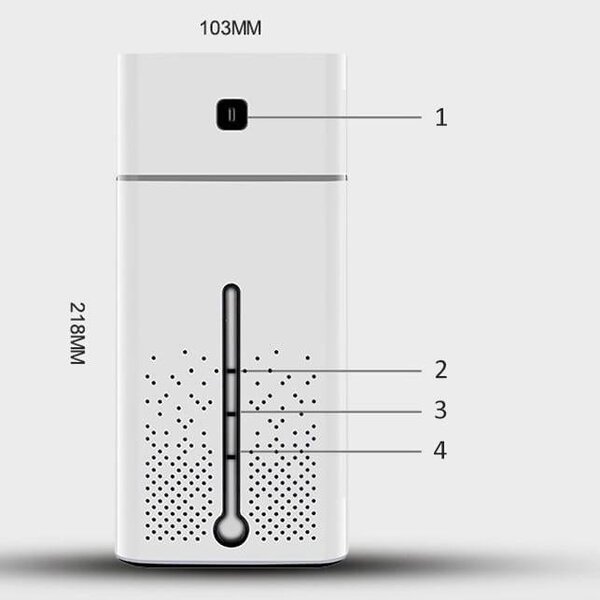 LED RGB difuzor za hidratantnu kremu od 1000ml kocka vode