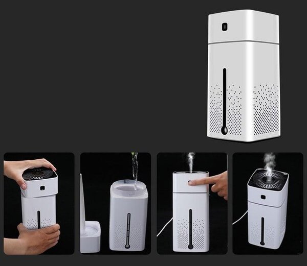 LED RGB difuzor za hidratantnu kremu od 1000ml kocka vode