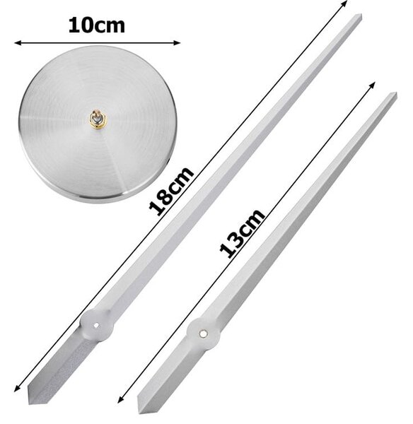 Xxl 3d alu. Moderni zrcalni zidni sat Do130cm srebro na Eva Pena