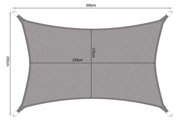 Vodootporna UV vrtna sjena jedro 3x2m