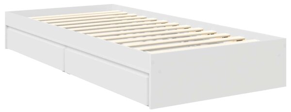 Krevet s od storage Bijelo 70 x 190 cm Konstruirano drvo - Bijela / 70 x 190 cm
