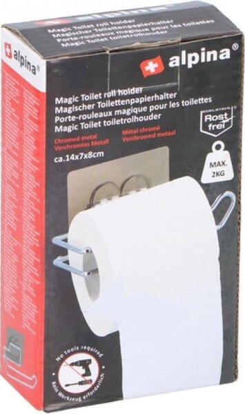 Samo -adhezivni držač zida za toaletni papir inox