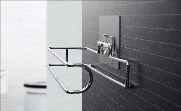 Samo -adhezivni držač zida za toaletni papir inox
