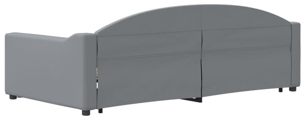 Dnevni krevet na razvlačenje svjetlosivi 100x200 cm od tkanine - Siva / 100 x 200 cm