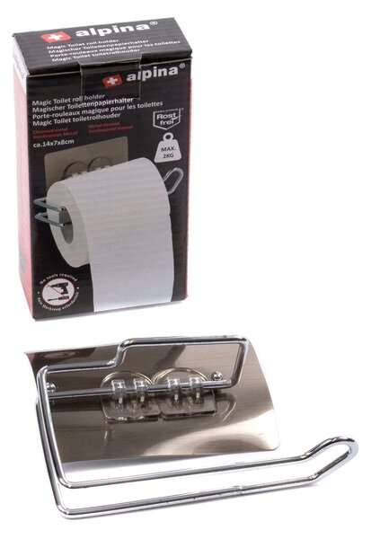 Samo -adhezivni držač zida za toaletni papir inox