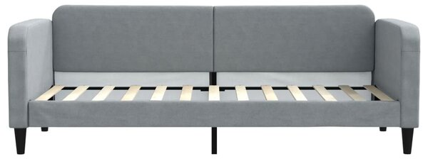 Dnevni krevet s madracem svjetlosivi 80 x 200 cm od tkanine - Siva / 80 x 200 cm