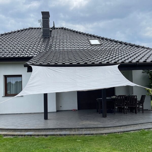 Vodootporna UV vrtna sjenovita jedro 3x2m pravokutno sivo