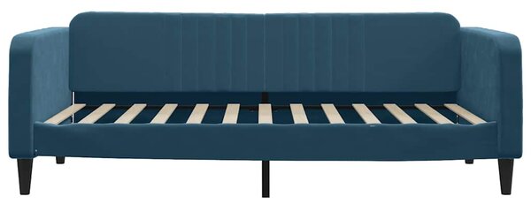 Dnevni krevet s madracem plavi 100 x 200 cm baršunasti - Plava / 100 x 200 cm