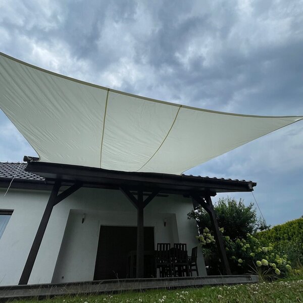 Vodootporna UV vrtna sjena jedro 3,6 × 3,6 m pravokutna bež