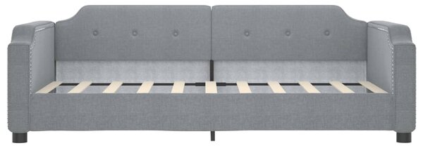 Dnevni krevet na razvlačenje svjetlosivi 90 x 190 cm od tkanine - Siva / 90 x 190 cm