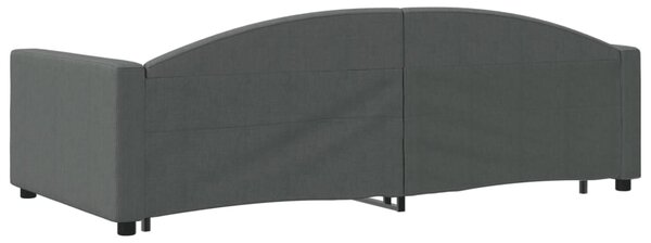 Dnevni krevet na razvlačenje bez madraca tamnosivi 100 x 200 cm - Siva / 100 x 200 cm