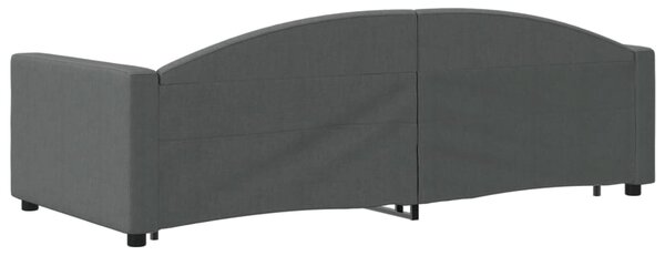 Dnevni krevet na razvlačenje bez madraca tamnosivi 90 x 200 cm - Siva / 90 x 200 cm