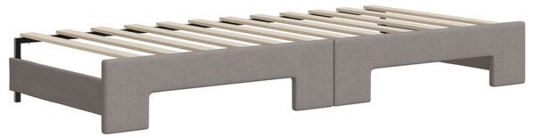 Dnevni krevet na razvlačenje smeđesivi 80 x 200 cm od tkanine - Tupe / 80 x 200 cm